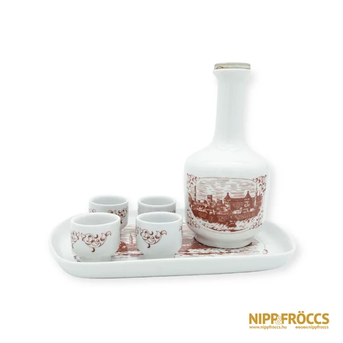 Alföldi porcelán - Szeged 1701 röviditalos készlet