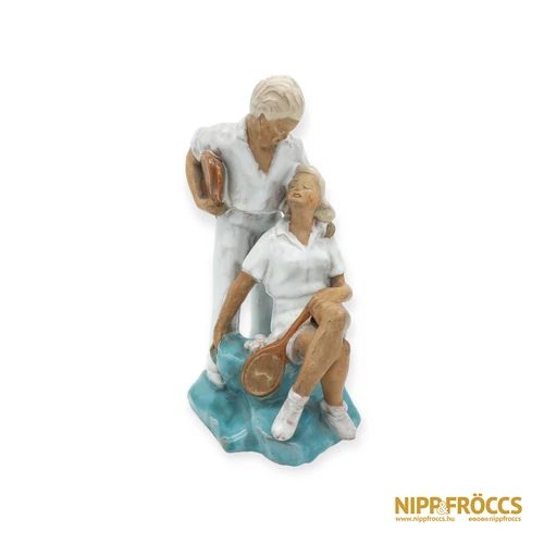 Porcelán, kerámia - Teniszező pár