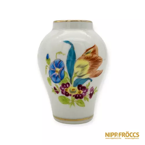 Herendi porcelán - Virág mintás kis váza