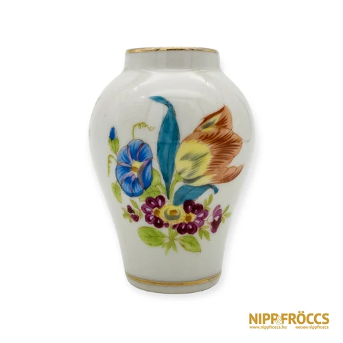 Herendi porcelán - Virág mintás kis váza
