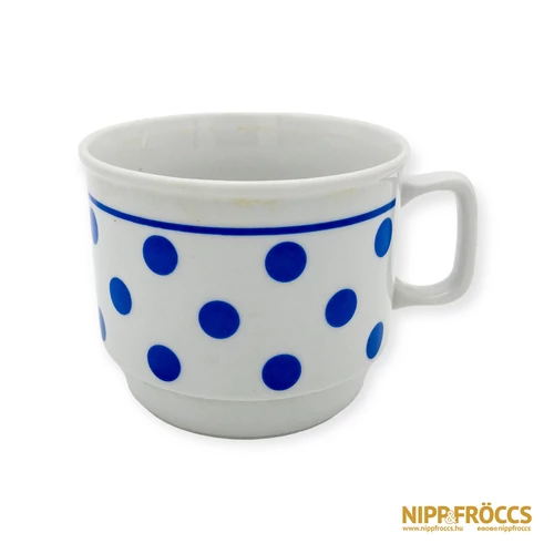 Zsolnay porcelán - Kék pöttyös bögre