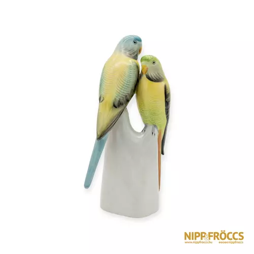 Hollóházi porcelán - Papagáj pár