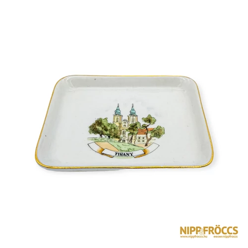 Aquincumi porcelán - Tihany emlék tál