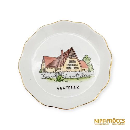 Aquincumi porcelán - Aggtelek emlék tálka