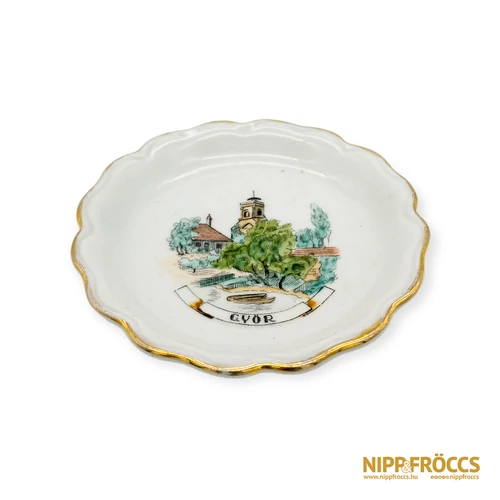 Aquincumi porcelán - Győr emlék tálka
