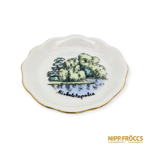 Aquincumi porcelán - Miskolctapolca emlék tálka