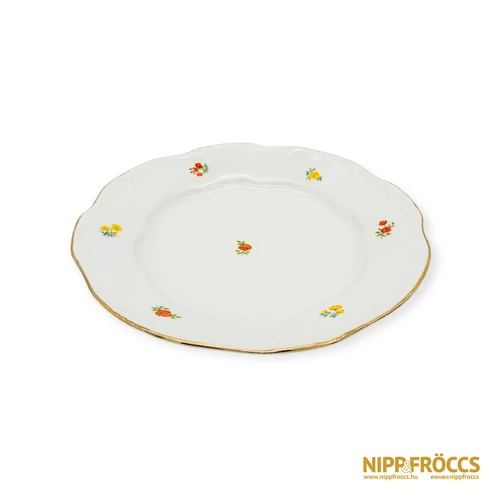 Zsolnay porcelán - Virágmintás lapos tányér