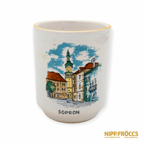 Porcelán, kerámia - Sopron kis pohár