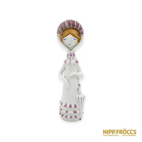 Aquincumi porcelán - Esernyős főkötős nő