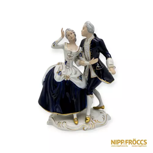 Royal Dux porcelán - Barokk tánccoló pár