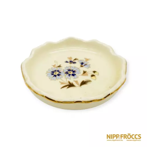 Zsolnay porcelán - Búzavirág mintás hamutartó