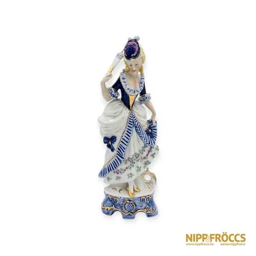 Lippelsdorf porcelán - Nő legyezővel