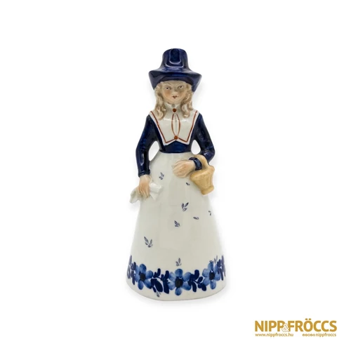 Lippelsdorf porcelán - Csengettyű nőalak kosárral
