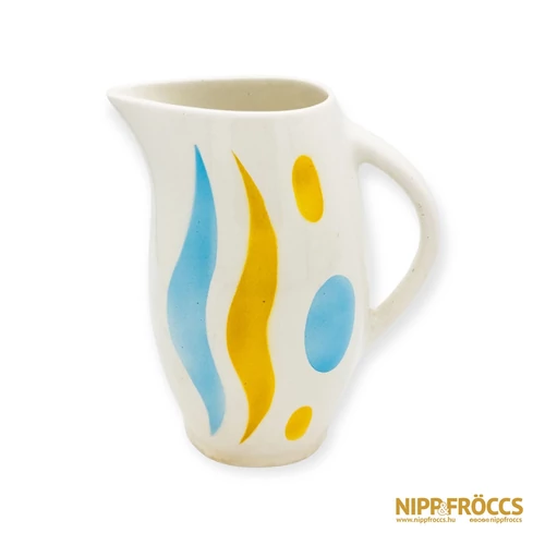 Gránit kerámia - Kék-sárga mintás kancsó