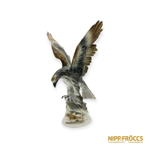 Lippelsdorf porcelán - Nyúlra vadászó sas