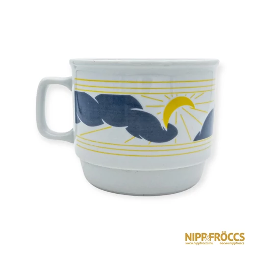 Zsolnay porcelán - Felhő és nap mintás bögre