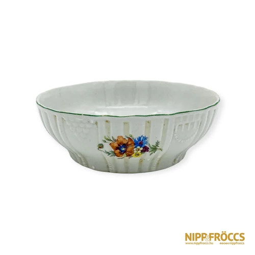 Zsolnay porcelán - Pipacs mintás pogácsás tál