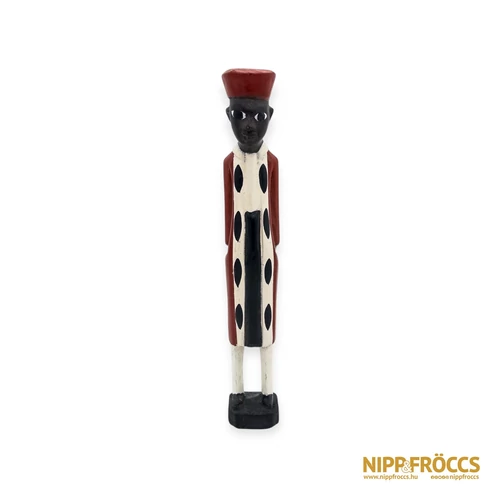 Afrikai népviseletes figura - colon fafaragás