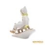 Kép 3/9 - Aquincumi porcelán -  Szánkózó gyerek (ritka festésű)