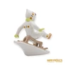 Kép 5/9 - Aquincumi porcelán -  Szánkózó gyerek (ritka festésű)