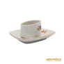 Kép 3/8 - Hollóházi porcelán -  Két részes virágmintás kínáló