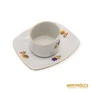 Kép 4/8 - Hollóházi porcelán -  Két részes virágmintás kínáló