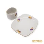 Kép 5/8 - Hollóházi porcelán -  Két részes virágmintás kínáló