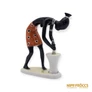 Kép 7/8 - Hollóházi porcelán -  Vajköpülő nő