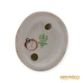 Kép 8/8 - Hollóházi porcelán -  Babázó kislány virágmintás pizsamában