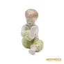 Kép 5/10 - Aquincumi porcelán -  Nadrágot húzó kislány (ritka festésű)