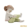 Kép 6/10 - Aquincumi porcelán -  Nadrágot húzó kislány (ritka festésű)