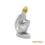 Kép 1/10 - Hollóházi porcelán - Vízmerítő lány fehér ruhában