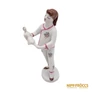 Kép 2/10 - Hollóházi porcelán -  Babázó kislány virágmintás pizsamában
