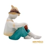 Kép 5/10 - Hollóházi porcelán -  Olvasó fiú