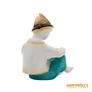 Kép 7/10 - Hollóházi porcelán -  Olvasó fiú