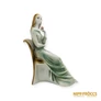 Kép 3/10 - Zsolnay porcelán -  Zöld ruhás ülő nő