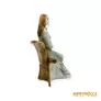 Kép 4/10 - Zsolnay porcelán -  Zöld ruhás ülő nő