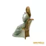 Kép 6/10 - Zsolnay porcelán -  Zöld ruhás ülő nő