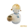 Kép 2/10 - Aquincumi porcelán -  Gyertyatartós aquazúr angyal