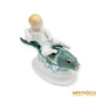 Kép 2/10 - Herendi porcelán -  Halon lovagló Puttó