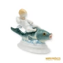 Kép 1/10 - Herendi porcelán - Halon lovagló Puttó