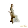 Kép 8/10 - Zsolnay porcelán -  Zöld ruhás ülő nő