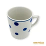 Kép 2/11 - Zsolnay porcelán -  Kék pöttyös bögre