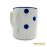 Kép 7/11 - Zsolnay porcelán -  Kék pöttyös bögre