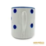 Kép 8/11 - Zsolnay porcelán -  Kék pöttyös bögre
