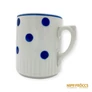 Kép 9/11 - Zsolnay porcelán -  Kék pöttyös bögre