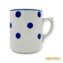 Kép 2/11 - Zsolnay porcelán -  Kék pöttyös bögre