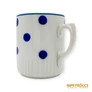Kép 3/11 - Zsolnay porcelán -  Kék pöttyös bögre