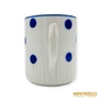 Kép 4/11 - Zsolnay porcelán -  Kék pöttyös bögre