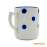 Kép 5/11 - Zsolnay porcelán -  Kék pöttyös bögre